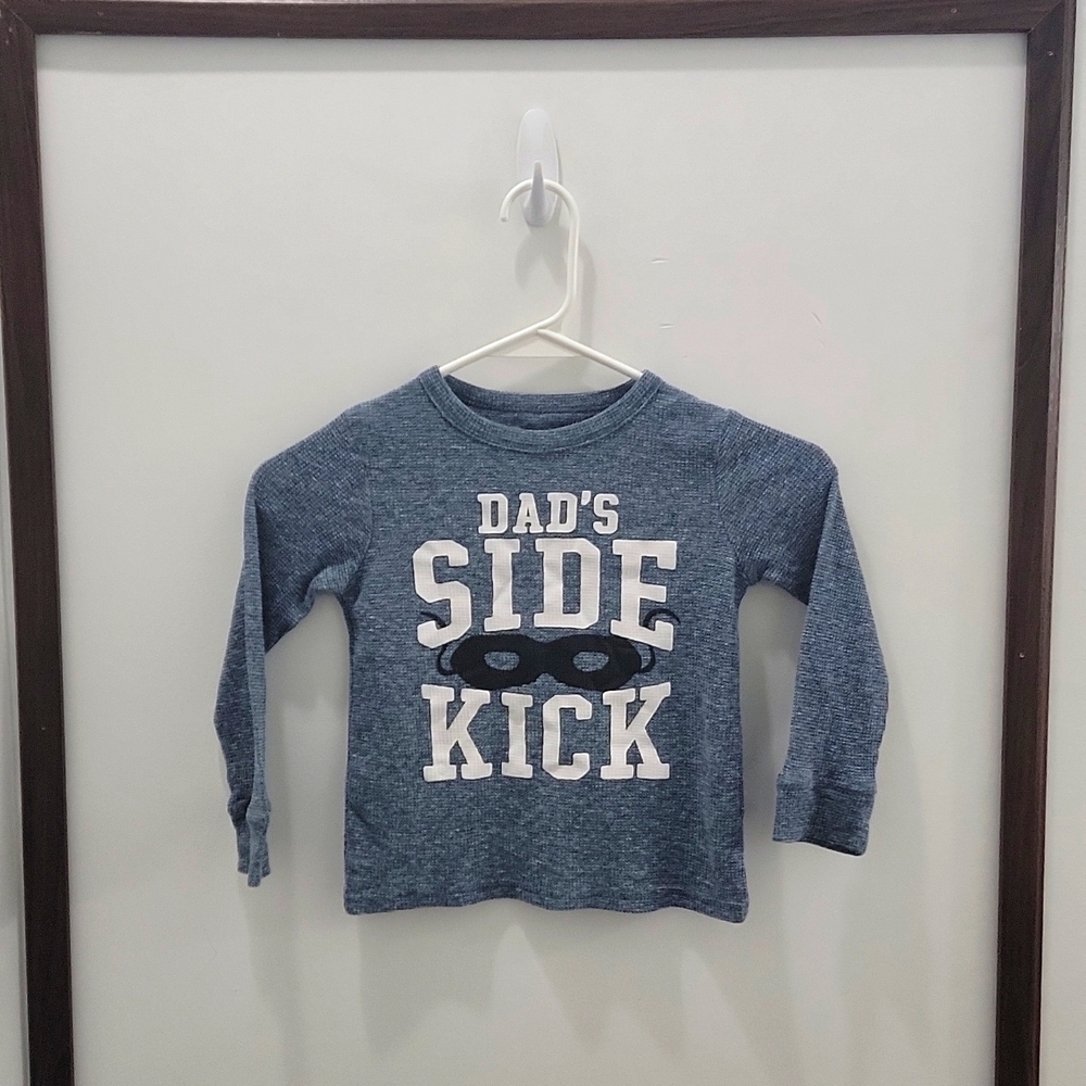 Euc- Boys Thermal Graphic Top - Witty Blue Size 3T